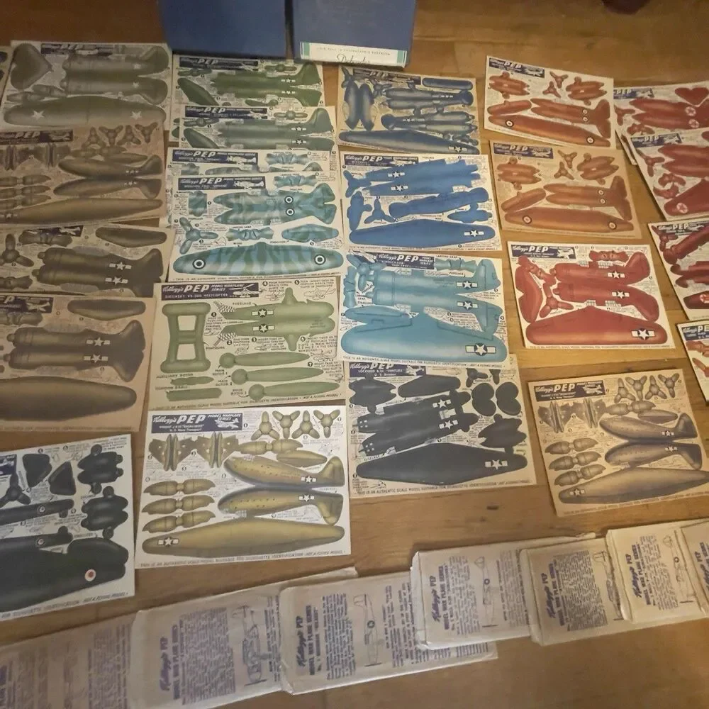 1944 Kellogg’s PEP Model War Plane Series Complete 26 Plane Collection WWII